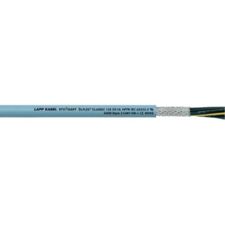 Lapp ÖLFLEX CLASSIC 135 CH Control Cable 3 Cores 14 AWG Stranded Bare Copper Screened Low Smoke Non-Halogen Silver 1123340