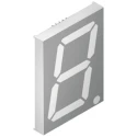Kingbright 1 7 Segment LED Display Anode Red 250mcd Right Side 101 mm SA40-19SURKWA