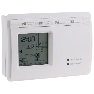 RS PRO Programmable 2 CO, Slide Thermostat 3 A, 230V ac, Temperature Range 0 to 35 °C 719-4146