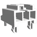 TE Connectivity AMP Universal Power Series Right Angle Through Hole PCB Header, 2 Contacts, 3.96 mm Pitch, 1 Row 178495-1