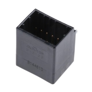 TE Connectivity Dynamic 2000 Series Right Angle Through Hole PCB Header, 12 Contacts, 2.5 mm Pitch, 2 Row, Shrouded 1376020-1