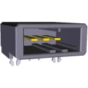 TE Connectivity Dynamic 3000 Series Right Angle Through Hole PCB Header, 3 Contacts, 3.81 mm Pitch, 1 Row 1-178293-2