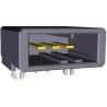 TE Connectivity Dynamic 3000 Series Right Angle Through Hole PCB Header, 3 Contacts, 3.81 mm Pitch, 1 Row 1-178293-2