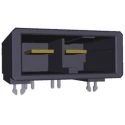 TE Connectivity Dynamic 5000 Series Right Angle Through Hole PCB Header, 4 Contacts, 10.16 mm Pitch, 1 Row 1-917541-2