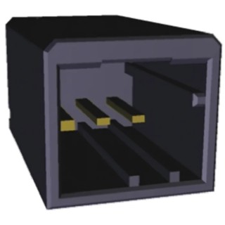 TE Connectivity Dynamic 2000 Series Straight Through Hole PCB Header, 3 Contact(s), 2.5 mm Pitch, 1 Row, Shrouded 1318123-1