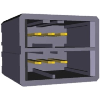 TE Connectivity Dynamic 3000 Series Straight Through Hole PCB Header, 6 Contacts, 3.81 mm Pitch, 2 Row, Shrouded 1-178141-3