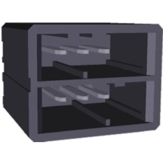 TE Connectivity Dynamic 3000 Series Straight Through Hole PCB Header 6 Contacts 3.81 mm Pitch 2 Row Shrouded 3-178141-5