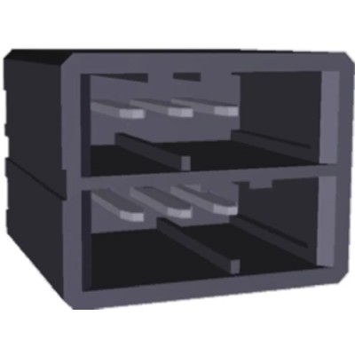 TE Connectivity Dynamic 3000 Series Straight Through Hole PCB Header 6 Contacts 3.81 mm Pitch 2 Row Shrouded 3-178141-5