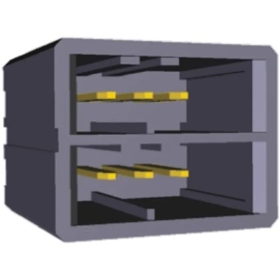TE Connectivity Dynamic 3000 Series Straight Through Hole PCB Header, 6 Contacts, 3.81 mm Pitch, 2 Row, Shrouded 1-178141-3