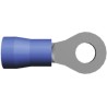 TE Connectivity PLASTI-GRIP Insulated Ring Terminal Blue M4 Stud Size 16 AWG to 14 AWG 2.6 mm² 22.12mm Overall 2-34160-1