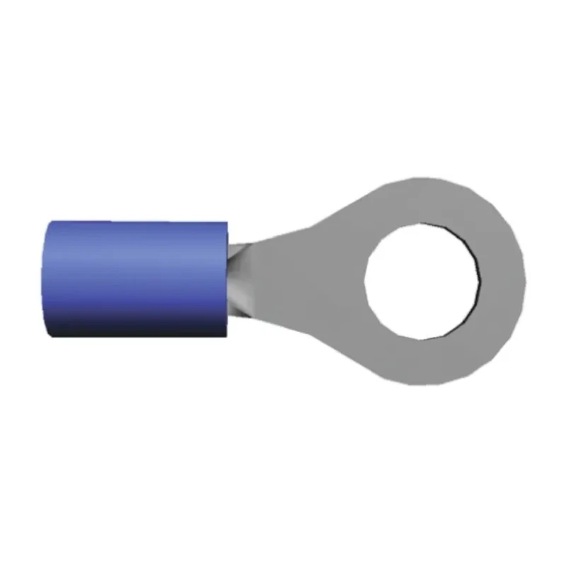 TE Connectivity PLASTI-GRIP Insulated Ring Terminal M6 Stud Size 16 AWG to 14 AWG Blue 2-34162-1