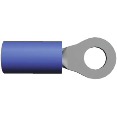 TE Connectivity PIDG Insulated Ring Terminal M4 Stud Size 16 AWG 14 AWG Wire Size Blue 53941-1