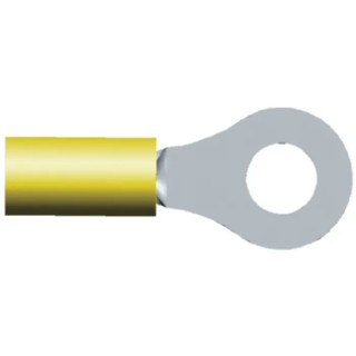 TE Connectivity PIDG Insulated Ring Terminal M6 Stud Size Yellow 12 AWG 10 AWG Wire Size 2-35110-1