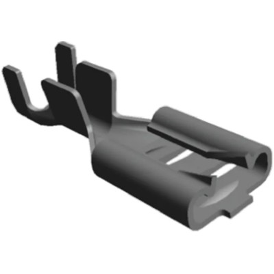 TE Connectivity FASTON 187 Black Uninsulated Female Spade Connector Crimp, 4.75 x 0.81 mm Tab Size 60196-2