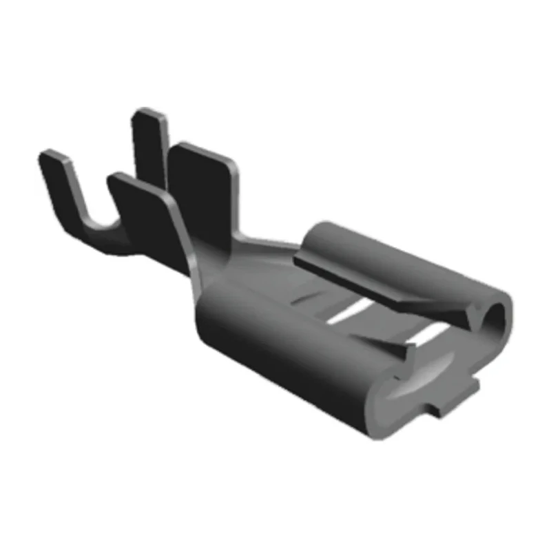 TE Connectivity FASTON 187 Black Uninsulated Female Spade Connector Crimp, 4.75 x 0.81 mm Tab Size 60196-2