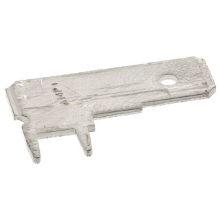 TE Connectivity FASTON .250 Silver Uninsulated Male Spade Connector, Solder, 6.35 x 0.83 mm Tab Size 1217754-1