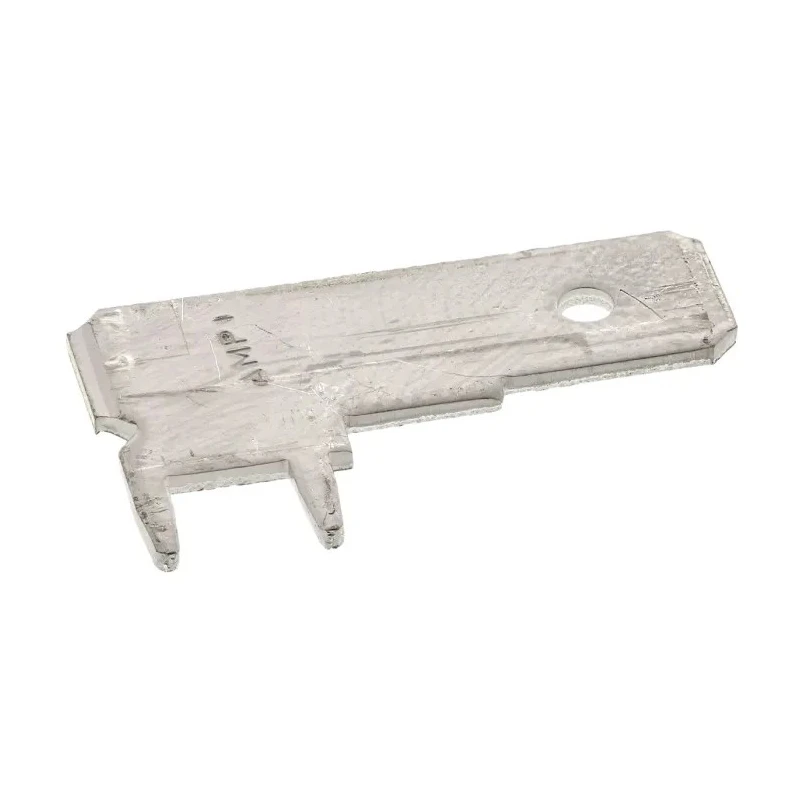 TE Connectivity FASTON 250 Silver Uninsulated Male Spade Connector Solder Termination 6.35 x 0.83 mm Tab 1217754-1