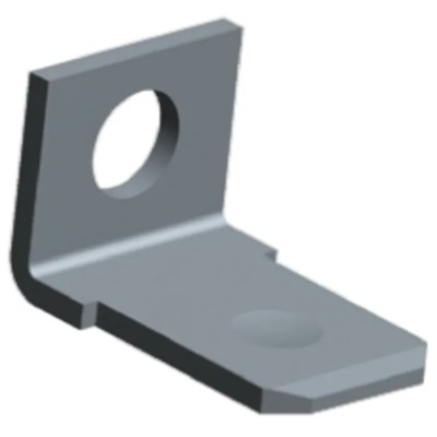TE Connectivity FASTON .250 Black Uninsulated Male Spade Connector, Crimp, 6.35 x 0.81 mm Tab Size 42117-2