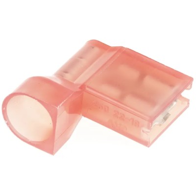 TE Connectivity Ultra-Fast .250 Red Insulated Female Spade Connector, Crimp, 6.35 x 0.81 mm Tab Size 22 AWG to 18 2-520856-2
