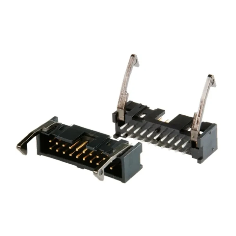 TE Connectivity AMP-LATCH Series Straight Through Hole PCB Header, 20 Contacts, 2.54 mm Pitch, 2 Row, Shrouded 1761606-7