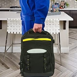 pahal-heavy-duty-fabric-tool-bag-back-pack-yellow-black-for-electrician-technician-service-engineer-61160-6