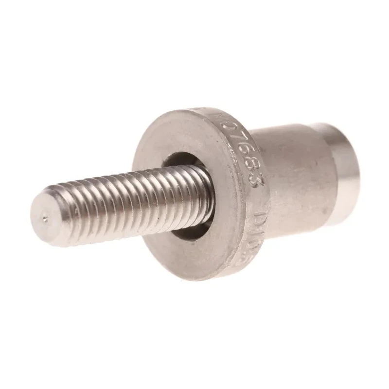 Glenair Nickel Stainless Steel Earth Bonding Rivet 16 mm Length 4 mm Max Thickness 80977-01