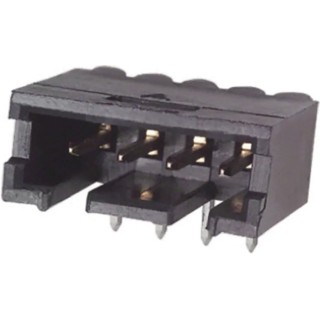 TE Connectivity AMPMODU MOD II Series Right Angle Through Hole PCB Header, 4 Contact(s), 2.54 mm Pitch, 1 Row 5-102203-1