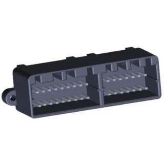 TE Connectivity MULTILOCK 040 II Series Straight Through Hole PCB Socket, 36-Contact, 2 Row, 2.5 mm Pitch, 12V 175977-2