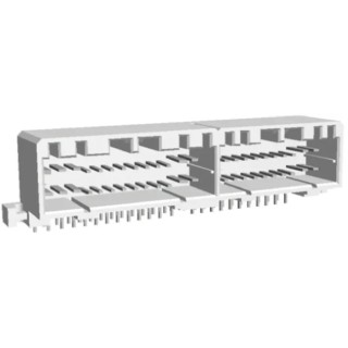 TE Connectivity MULTILOCK 040/070 Female Connector Housing, 3.5 mm Pitch, 48 Way, 2 Row Right Angle 174917-1