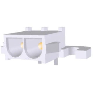 TE Connectivity Universal MATE-N-LOK Series Right Angle Through Hole PCB Header 2 Contact 6.35 mm Pitch 1 Row 3-350942-0