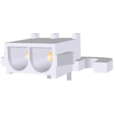TE Connectivity Universal MATE-N-LOK Series Right Angle Through Hole PCB Header 2 Contact 6.35 mm Pitch 1 Row 3-350942-0