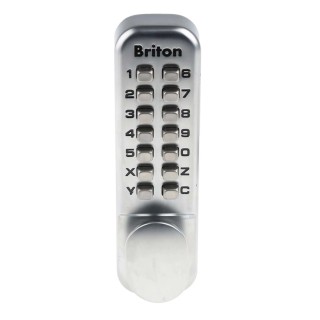 Briton Metal Mechanical Polished Code Lock Mechanical Operating Mechanism Knob Handle 35mm-60mm Door Thickness 9160.SV