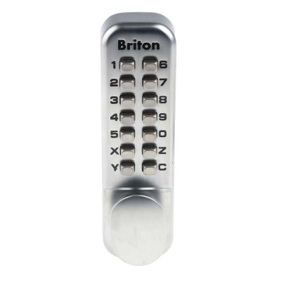 Briton Metal Mechanical Polished Code Lock Mechanical Operating Mechanism Knob Handle 35mm-60mm Door Thickness 9160.SV