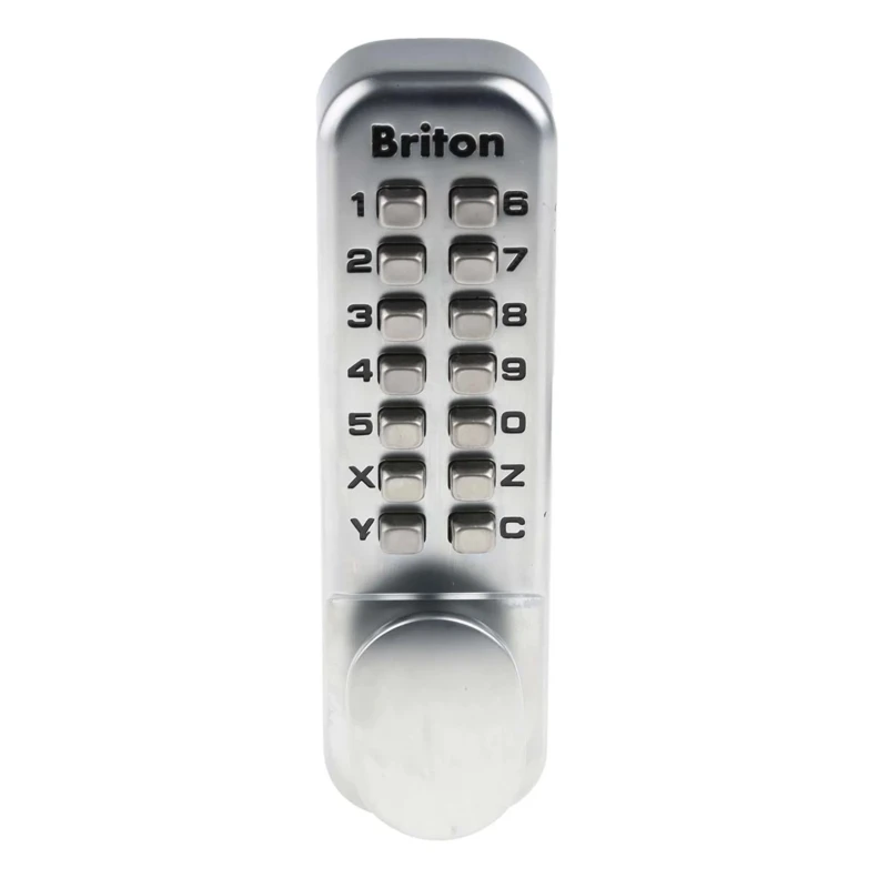 Briton Metal Mechanical Polished Code Lock Mechanical Operating Mechanism Knob Handle 35mm-60mm Door Thickness 9160.SV