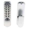 Briton Metal Mechanical Polished Code Lock Mechanical Operating Mechanism Knob Handle 35mm-60mm Door Thickness 9160.SV