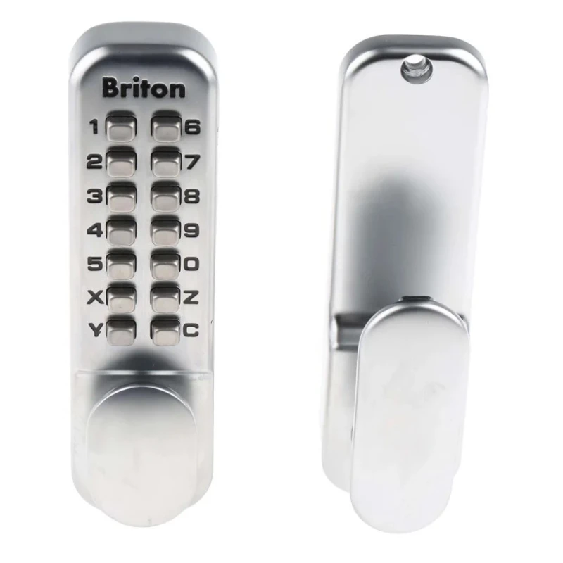 Briton Metal Mechanical Polished Code Lock Mechanical Operating Mechanism Knob Handle 35mm-60mm Door Thickness 9160.SV