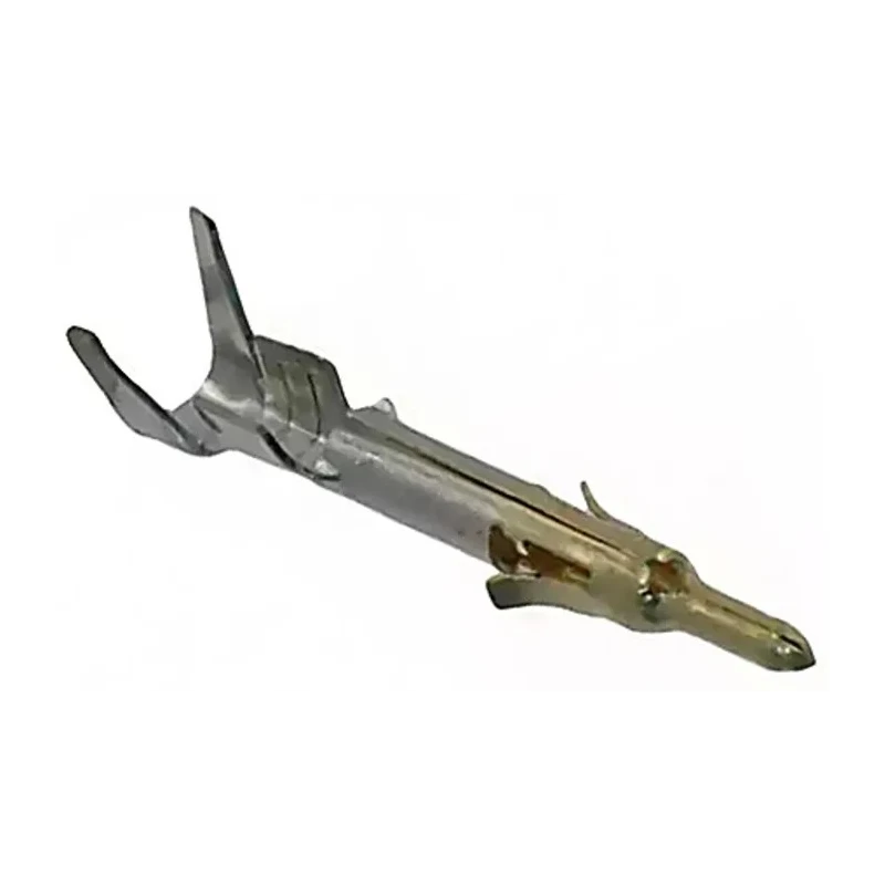 TE Connectivity Mini-Universal MATE-N-LOK Series Male Crimp Terminal, 11.2A Current, 22 AWG Min, 18 AWG Max, Gold 1-770903-0