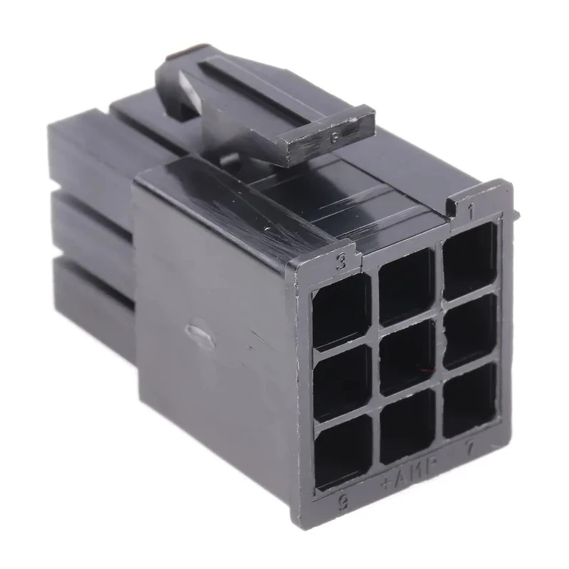 TE Connectivity Mini-Universal MATE-N-LOK Male Connector Housing 4.2 mm Pitch 9 Way 3 Row Straight 1-172169-9