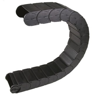Igus Cable Trunking R167 Black, W118mm x D64mm, L1m, 200mm Min. Bend Radius, Igumid GLW 