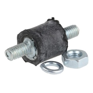 FIBET M3 x 6 mm Anti-Vibration Mount Male to Male Bobbin Natural Rubber 4.8 daN Compression 45 IRHD 20 mm Height 0808VV06-45