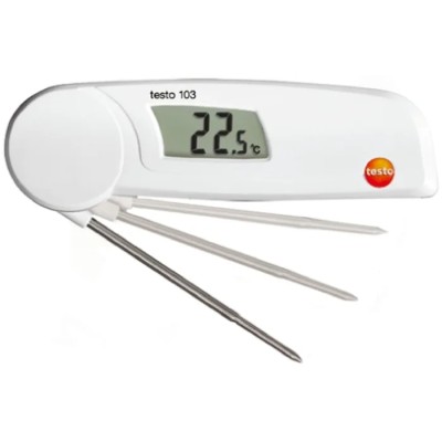 Testo Penetration Probe 103 Folding Thermometer with Probe, 220°C Max, ±0.5°C Accuracy 0560 0103