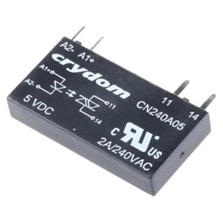 Crydom CN Series Solid State Relay 2 A Load, 280 V ac, PCB Mount, 12 V dc Control CN240A05