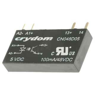 Crydom CN Series Solid State Relay PCB Mount 48 V dc Load, 0.1 A Load, 12V dc Control CN048D05