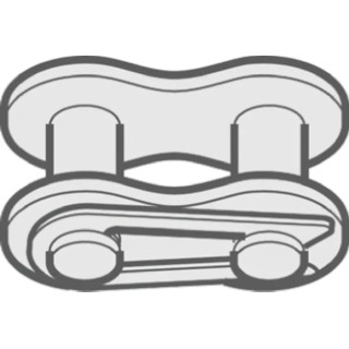 Renold Roller Chain Link Various Material, Roller Type, Riveted Pin 2.7mm Width 12B1S26