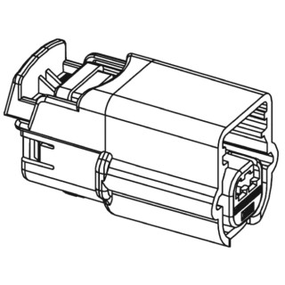 Molex MX64 Female Connector Housing 2.54 mm Pitch 3 Way 1 Row Straight MX64