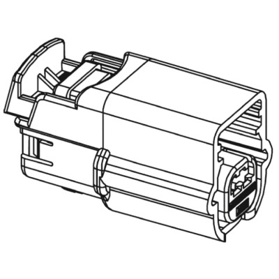 Molex MX64 Female Connector Housing 2.54 mm Pitch 3 Way 1 Row Straight MX64
