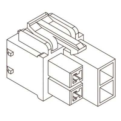 Molex VersaBlade Male Connector Housing 6.2 mm Pitch 2 Way 1 Row Straight 35150-0200