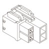 Molex VersaBlade Male Connector Housing 6.2 mm Pitch 2 Way 1 Row Straight 35150-0200