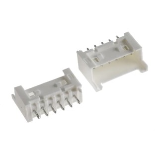 Molex Mini-Lock Series Straight Through Hole PCB Header 6 Contact 2.5 mm Pitch 1 Row Shrouded 53375-0610