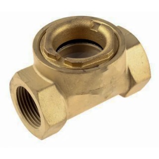 RS PRO Brass Threaded BSP Sight Glass Non Return Valve 1 in, 12 bar 720-9349